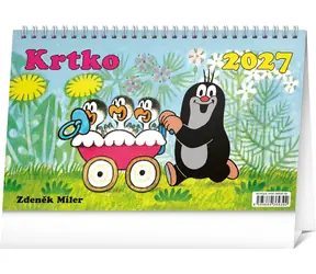 NOTIQUE Krtko 2027 / Stolní kalendář / 23,1 x 14,5 cm / slovenské kalendárium
