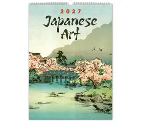 NOTIQUE Kalendář Vintage plakáty – japonské umění 2027 / Nástěnný kalendář / 33 x 46 cm