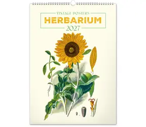NOTIQUE Vintage plakáty – herbář 2027 / Nástěnný kalendář / 33 x 46 cm