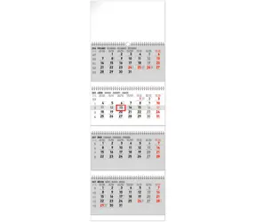 NOTIQUE Nástěnný kalendář 4měsíční standard skládací 2027 / 29,5 × 84,5 cm