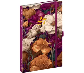 Notique Planbook Vintage květy 2027 / Diář / 13 × 21 cm / dvoutýdenní kalendárium