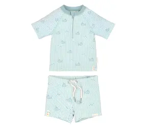 Little Dutch Ocean Adventure vel. 74/80 / Dětské plavky / krátký rukáv / 2-dílné / 94% recyklovaný nylon