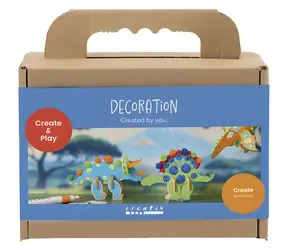 Creativ Company Kreativní sada Dinosauři dřevění / Kreativní set / 3 figurky / Foam Clay / od 6 let