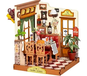 RoboTime 3D dřevěná skládačka Bistro na Champs-Élysées / Miniatura domečku / 160 dílků / od 14 let