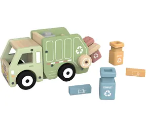 2Kids Toys Popelářské auto Recyklace / Dřevěné auto / FSC dřevo / od 3 let