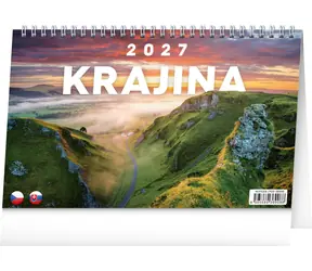 NOTIQUE Krajina CZ/SK 2027 / Stolní kalendář / 23,1 x 14,5 cm