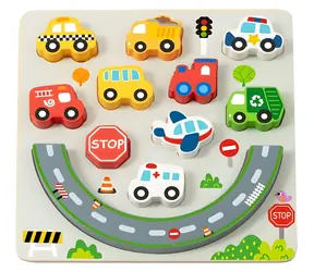 2Kids Toys Balanční puzzle City 2 v 1 / od 18 měsíců / 12 dílků