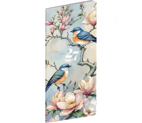 NOTIQUE Kapesní diář Ptáčci 2027 plánovací měsíční / 8 × 18 cm