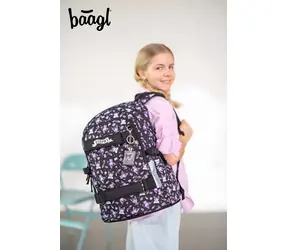 BAAGL Skate Kuromi černá GRS / Školní batoh / 3 komory / od 3. třídy / voděodolný