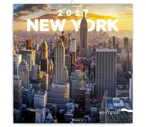 NOTIQUE Grid Kalendář New York 2027 / Nástěnný kalendář / 30 x 30 cm