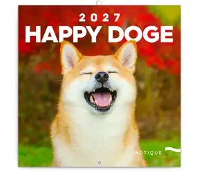 NOTIQUE Happy Doge 2027 / Poznámkový kalendář / 30 × 30 cm