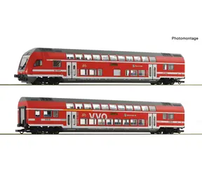 Roco 6220066 2dílná sada Dvoupatrový vůz DB AG VI digi / Sada vagónů / měřítko H0 (1:87) / délka 621 mm / od 14 let