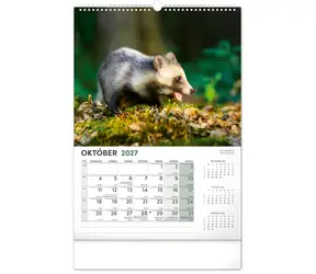 NOTIQUE Nástěnný kalendář Myslivecký 2027 / 33 × 46 cm