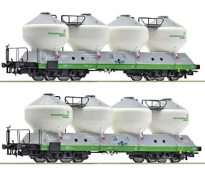 Roco 6600237 Sada 2 silo vozů Uacs ČD V / Sada nákladních vozů / H0 (1:87) / délka 332 mm / od 14 let