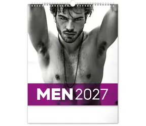 Men 2027 / Nástěnný kalendář / 30 × 34 cm / černobílý