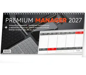 NOTIQUE Premium Manager / Stolní kalendář / Slovenský / 2027 / 32 × 16 cm