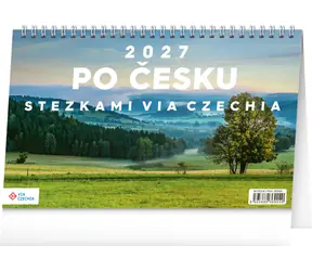 NOTIQUE Po Česku stezkami Via Czechia / Stolní kalendář / 2027 / 23,1 × 14,5 cm