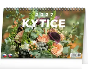 NOTIQUE Stolní kalendář Kytice CZ/SK 2027 / 23,1 x 14,5 cm