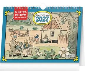 NOTIQUE Stolní kalendář Josef Lada 2027 / Extra velké písmo / 30 × 21 cm