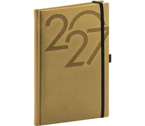 NOTIQUE Týdenní diář Ajax 2027 zlatý / 15 x 21 cm