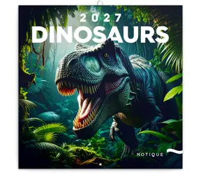 NOTIQUE Poznámkový kalendář Dinosauři 2027 / 30 × 30 cm