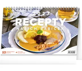 NOTIQUE Stolní kalendář Recepty našich babiček 2027 / Stolní kalendář / 23.1 x 14.5 cm