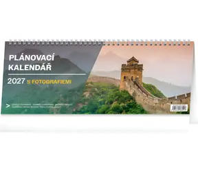 NOTIQUE Plánovací kalendář s fotografiemi 2027 / Stolní kalendář / 33 × 12,5 cm