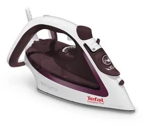 Tefal Easygliss Plus FV 5714 bílo-bordeaux / Napařovací žehlička / 2400 W / 270 ml / 45 g/min / Durilium