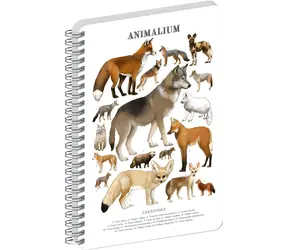 NOTIQUE Animalium Psovité šelmy / Spirálový blok / A5 / linkovaný