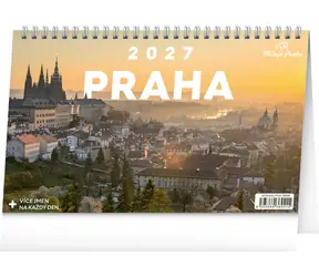 NOTIQUE Praha – Miluju Prahu 2027 / Stolní kalendář / 23,1 × 14,5 cm