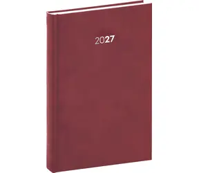 NOTIQUE Denní diář Balakon 2027 bordó / 15 × 21 cm