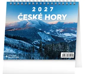 NOTIQUE Stolní kalendář České hory 2027 / 16,5 x 13 cm