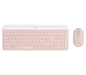 Logitech MK470 Slim růžová / Bezdrátová sada klávesnice a myši / US layout