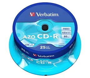 Verbatim CD-R AZO 700MB 25 ks / CD-R médium / 52x / spindl