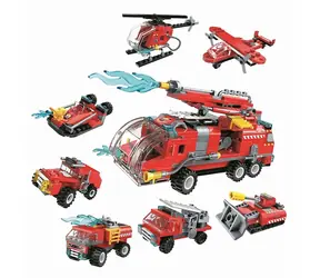 Qman Water Cannon Fire Truck 1805 / Stavebnice / 1 díl sady 8v1 / od 6 let