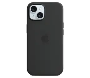 Apple Silikonový kryt s MagSafe pro iPhone 15 černá / Zadní kryt / MagSafe / Silikon