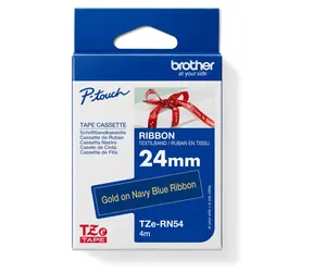Brother TZE-RN54 páska námořnická modrá / zlatý tisk / šířka 24mm / 4m