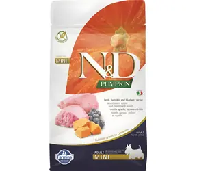Farmina N&D Pumpkin Grain Free jehněčí & borůvky Adult Mini 800 g / Granule pro psy / malá a miniaturní plemena