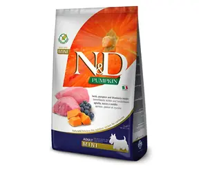 Farmina N&D Pumpkin Dog Lamb & Blueberry Adult Mini 2,5 kg / Granule pro psy / dospělá malá plemena / bez obilovin