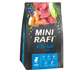 RAFI Granule pro psy Mini jehněčí / 3 kg / malá plemena 5–10 kg / bez lepku