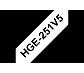 Brother HGE-251 bílá / Páska do tiskárny štítků / černý tisk / 24 mm / 8 m / 5 ks