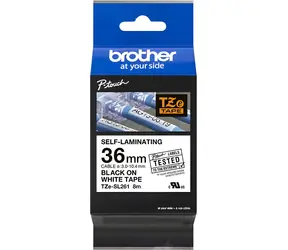 Brother TZE-SL261 bílá/černá / Páska pro štítkovač / 36 mm / samolaminovací / 8 m