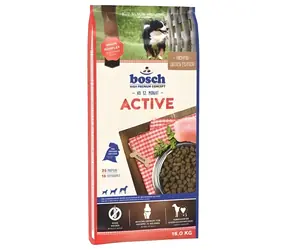 Bosch Active / Granule pro psy / pro aktivní dospělé psy / všechna plemena / drůbež / 15 kg
