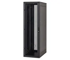 Triton 19" rozvaděč stojanový černý / 22U/600x600 / skleněné dveře / zadní plný kryt