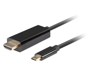 Lanberg USB-C (M) - HDMI (M) 3m černá / Kabel / HDMI 2.0 / 4K / 60 Hz
