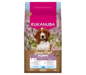 Eukanuba Grain Free Puppy Small & Medium Ocean Fish 3 kg / Granule pro psy / pro štěňata malých a středních plemen