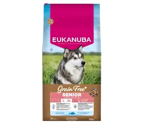 Eukanuba Grain Free Senior Large & Giant Breed Ocean fish 12 kg / Granule pro psy / pro starší velká a obří plemena