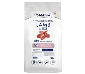 BALTICA Nutraceutic Hypoallergenic Lamb & Rice / Kompletní krmivo pro psy / hypoalergenní / malá plemena / 12 kg
