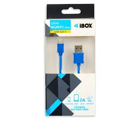 iBox IKUMTCB modrá / USB kabel / USB-A na USB-C / USB 2.0 / 1 m