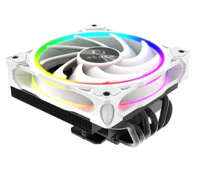 Akasa SOHO H6L RGB bílá / Chladič CPU / Nízkoprofilový / TDP 160 W / 120 mm aRGB PWM / Intel LGA1851-115x / AMD AM5/AM4
